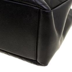 Pre Owned Chanel Black Quilted Caviar Leather Grand Shopping Tote
