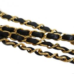 Pre Owned Chanel Black Lambskin Single Flap Shoulder Bag