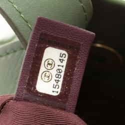 مملوكة مسبقًا حقيبة شوبر جلد أخضر لامع 