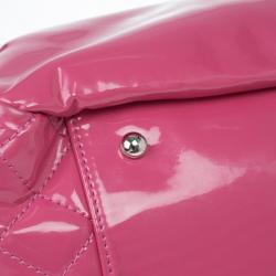 Pre Owned Chanel Fuschia Pink Patent Leather CC Logo Shopping Tote