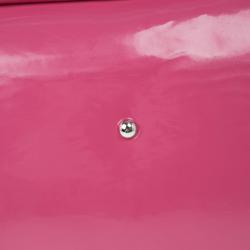 Pre Owned Chanel Fuschia Pink Patent Leather CC Logo Shopping Tote