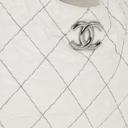 Pre Owned Chanel White Lambskin Hobo