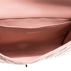 Chanel Blush Pink Patent Leather Chain Clutch