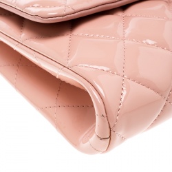 Chanel Blush Pink Patent Leather Chain Clutch