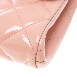 Chanel Blush Pink Patent Leather Chain Clutch