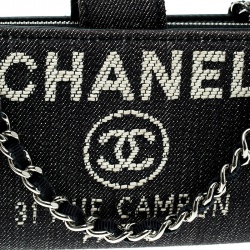 Chanel Blue Denim Deauville Wallet on Chain Bag 