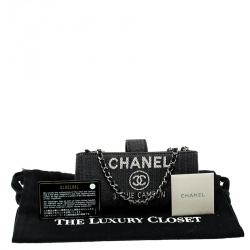 Chanel Blue Denim Deauville Wallet on Chain Bag 