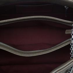 Pre Owned Chanel Olive Green Quilted Caviar Just Mademoiselle Bowling Bag