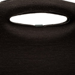 Pre Owned Chanel Brown Cotton Limited Edition Butt Hard Case