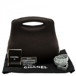 Pre Owned Chanel Brown Cotton Limited Edition Butt Hard Case