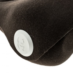 Pre Owned Chanel Brown Cotton Limited Edition Butt Hard Case