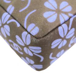 مملوكة مسبقًا Chanel Brown Nylon Four Leave Clover Single Flap Shoulder Bag