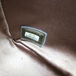 مملوكة مسبقًا Chanel Brown Nylon Four Leave Clover Single Flap Shoulder Bag