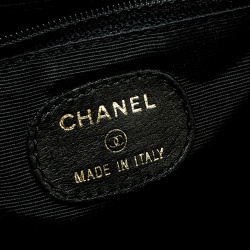 Pre Owned Chanel Black Glazed Wicker Mini Vintage Flap Bag