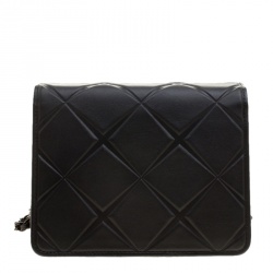 مملوكة مسبقًا حقيبة شانيل قلاب ميني بروبلر جلد سوداء