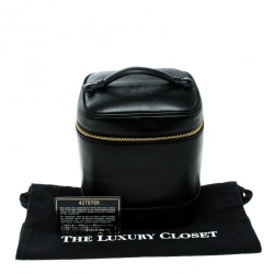 مملوكة مسبقًا حافظة شانيل فنيتي جلد سوداء