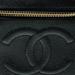 Pre Owned Chanel Black Caviar Leather Vanity Case