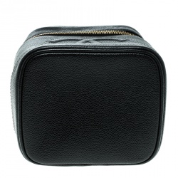 Pre Owned Chanel Black Caviar Leather Vanity Case