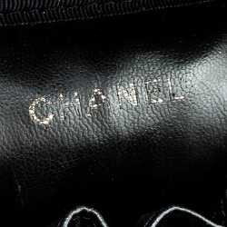 Pre Owned Chanel Black Caviar Leather Vanity Case