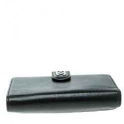 Chanel Black Leather CC Bifold Wallet