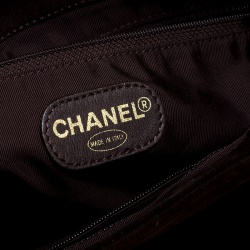 Chanel Brown Suede CC Vintage Tote