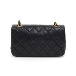 Pre Owned Chanel Black Quilted Leather Mini Vintage Flap Bag