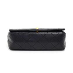 Pre Owned Chanel Black Quilted Leather Mini Vintage Flap Bag