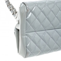 Pre Owned Chanel Light Grey Quilted Leather Just Mademoiselle Bowling Bag