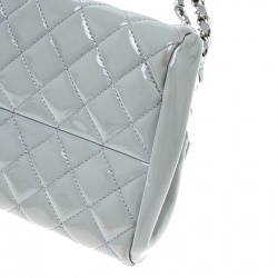 Pre Owned Chanel Light Grey Quilted Leather Just Mademoiselle Bowling Bag