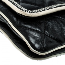 مملوكة مسبقًا Chanel Black Quilted Leather East West Flap Bag