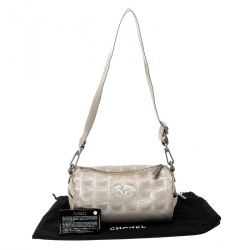 مملوكة مسبقًا Chanel Beige Nylon Small Vintage CC Travel Line Shoulder Bag    
