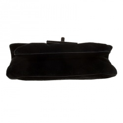 Pre Owned Chanel Black Velvet Giant Reissue Flap Shoulder Bag