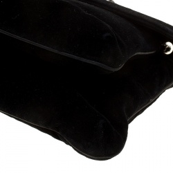 Pre Owned Chanel Black Velvet Giant Reissue Flap Shoulder Bag