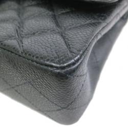 Pre Owned Chanel Black Caviar Small Double Flap Classic Shoulder bag