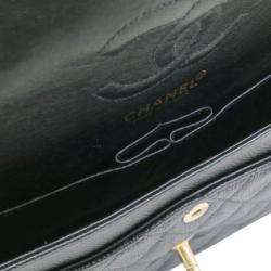 Pre Owned Chanel Black Caviar Small Double Flap Classic Shoulder bag