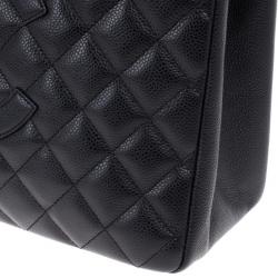 Pre Owned Chanel Black Caviar Grand Shopper Tote