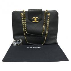 Pre Owned Chanel Black Calfskin Supermodel Shoulder Bag