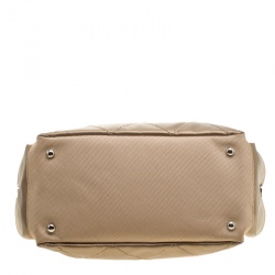 Pre Owned Chanel Gold Coated Canvas Wild Stitch Shoulder Bag