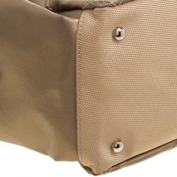 Pre Owned Chanel Gold Coated Canvas Wild Stitch Shoulder Bag