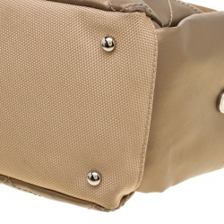 Pre Owned Chanel Gold Coated Canvas Wild Stitch Shoulder Bag