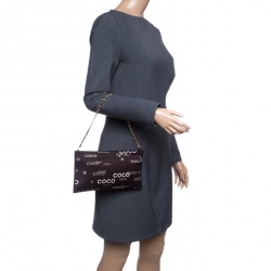 مملوكة مسبقًا حقيبة صغيرة شانيل سلسلة كوكو قماش سوداء