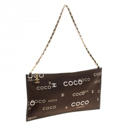 مملوكة مسبقًا حقيبة صغيرة شانيل سلسلة كوكو قماش سوداء