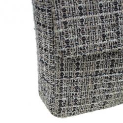 مملوكة مسبقًا Chanel Black Tweed Quilted East West Flap Bag