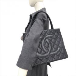 Pre Owned Chanel Black Caviar Small Revival Tote