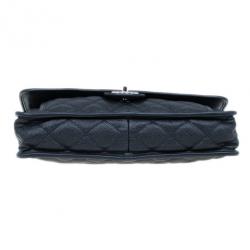 Pre Owned Chanel Black Caviar Jumbo Flap Bag