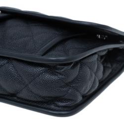 Pre Owned Chanel Black Caviar Jumbo Flap Bag