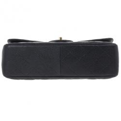 Pre Owned Chanel Black Caviar Leather Jumbo Flap Bag