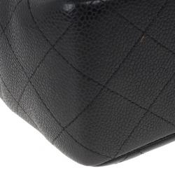 Pre Owned Chanel Black Caviar Leather Jumbo Flap Bag