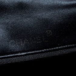 Pre Owned Chanel Black Quilted Satin Mini Vintage Classic Single Flap Bag