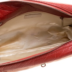 Pre Owned حقيبة كتف شانيل 50s جلد مخرمة حمرا�ء